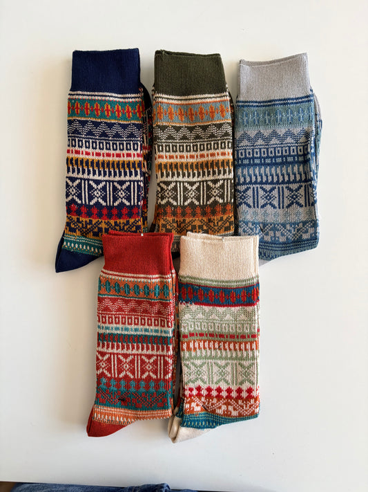 Men’s Socks by Miosam Vintage Style Stripes Stylish Quality Patterned Socks Everyday Wear
