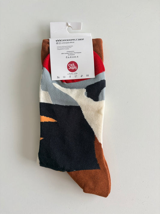 Unisex by Sock Supply Abstract geometric/leaf-style pattern