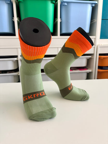 Men’s Retro-Style Cycling Crew Socks by GKRQ