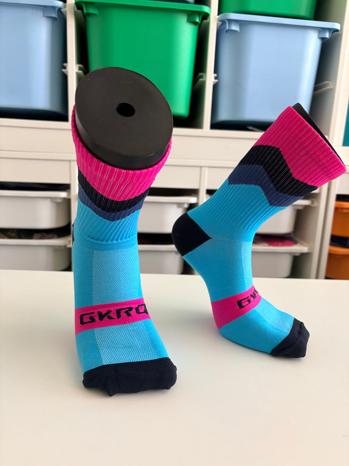 Men’s Retro-Style Cycling Crew Socks by GKRQ