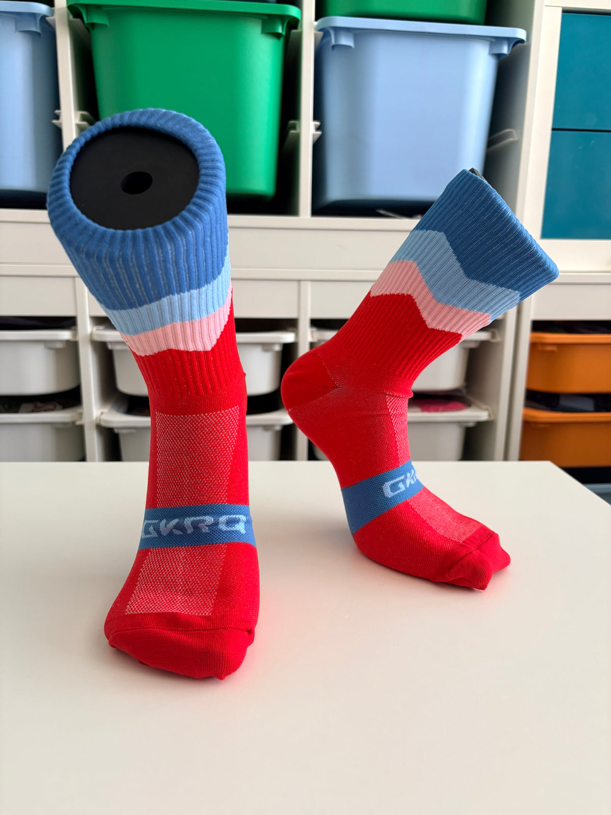Men’s Retro-Style Cycling Crew Socks by GKRQ
