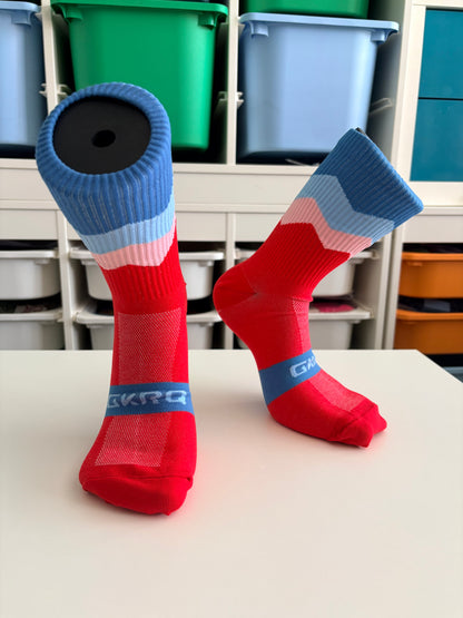 Men’s Retro-Style Cycling Crew Socks by GKRQ