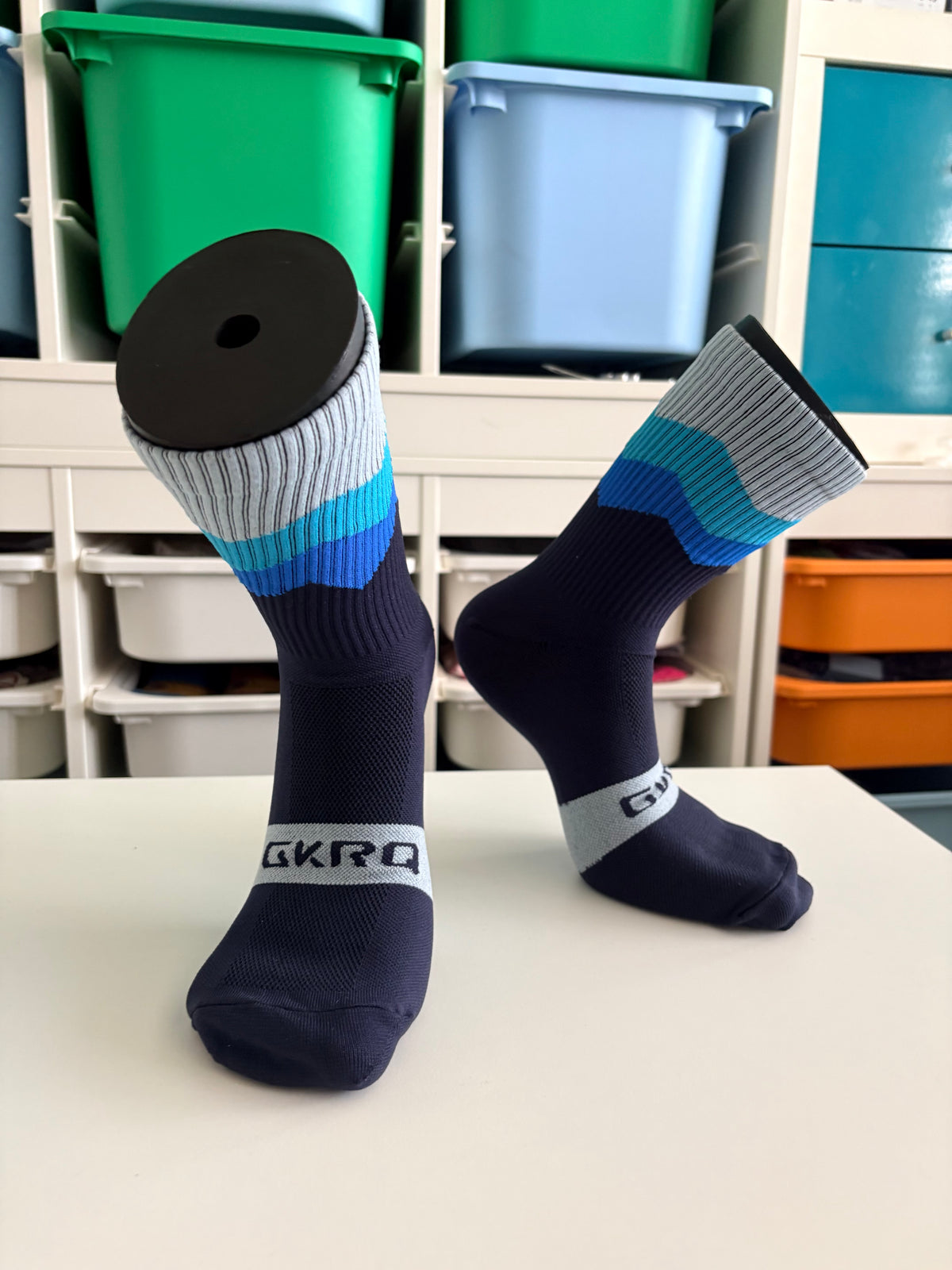 Men’s Retro-Style Cycling Crew Socks by GKRQ