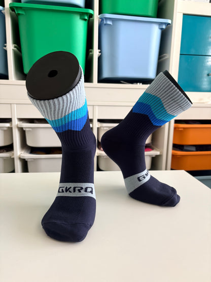 Men’s Retro-Style Cycling Crew Socks by GKRQ