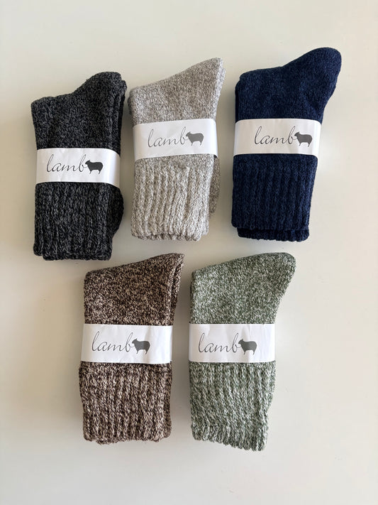 Men’s Thick Lambswool Socks - Warm Wool Socks by Yibate with Various Colours