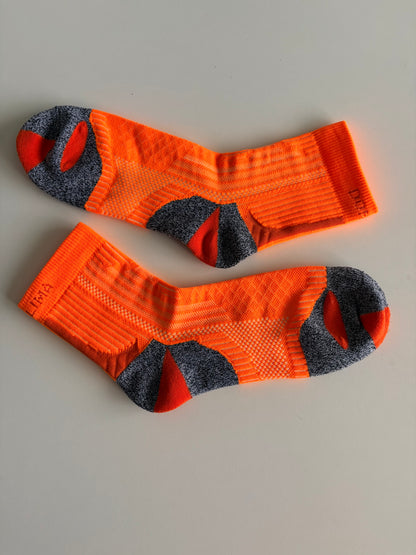 Crew Socks By Donlima Men’s Professional Running Socks-Varied Fluorescent Colours Lightweight Breathable