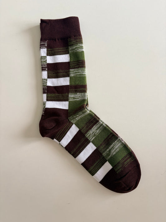 Men’s Dress Socks Striped Plus Size - Premium Combed Cotton Formal Socks