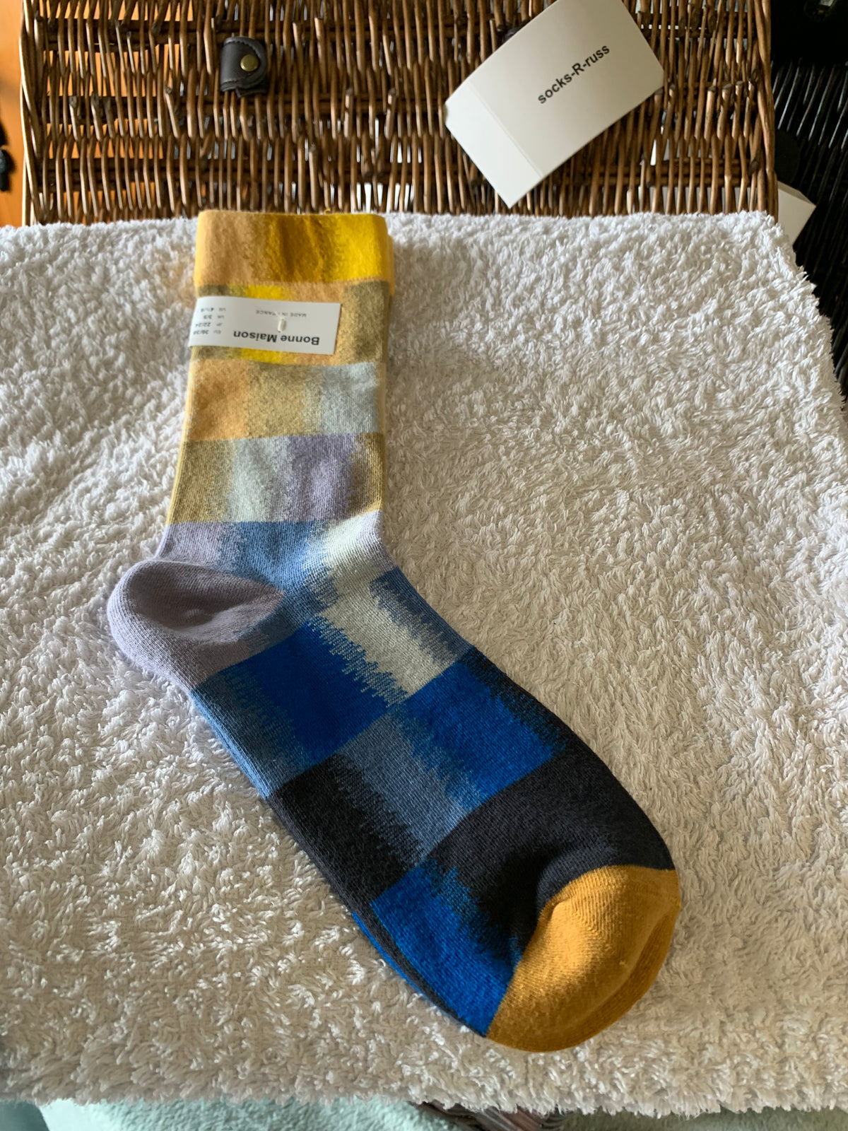 Bonne Maison French Designer Socks Women’s Colourful Patterned Cotton Crew Socks