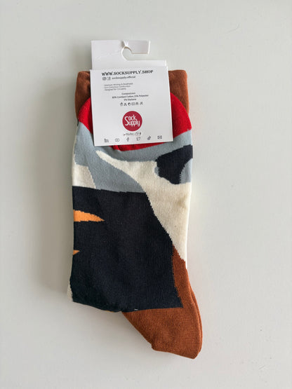 Unisex by Sock Supply Abstract geometric/leaf-style pattern