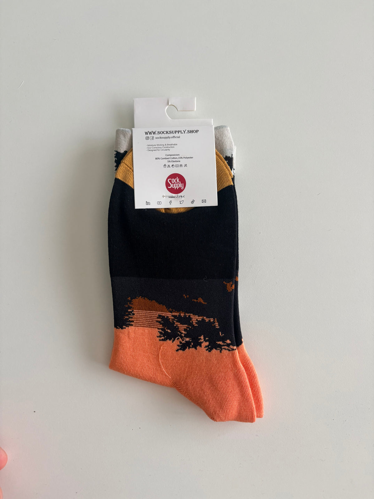 Unisex by Sock Supply. Novelty bird of prey perched on a branch.