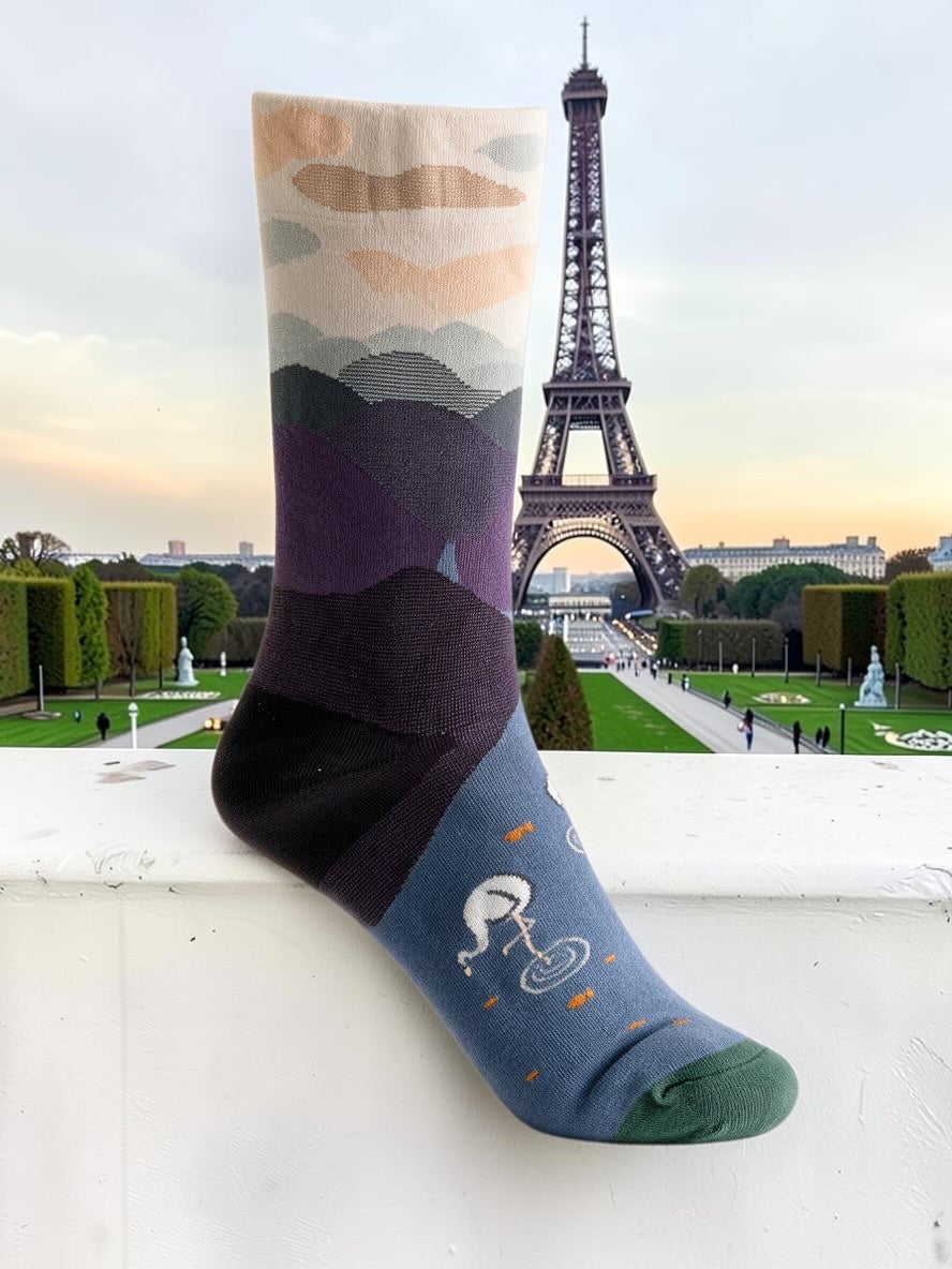 Bonne Maison French Designer Socks Women’s Colourful Patterned Cotton Crew Socks