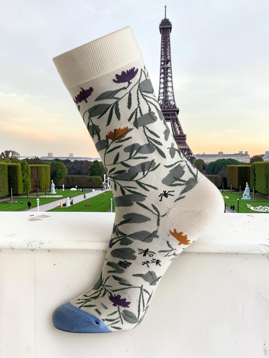 Bonne Maison French Designer Socks Women’s Colourful Patterned Cotton Crew Socks