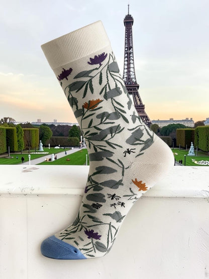 Bonne Maison French Designer Socks Women’s Colourful Patterned Cotton Crew Socks