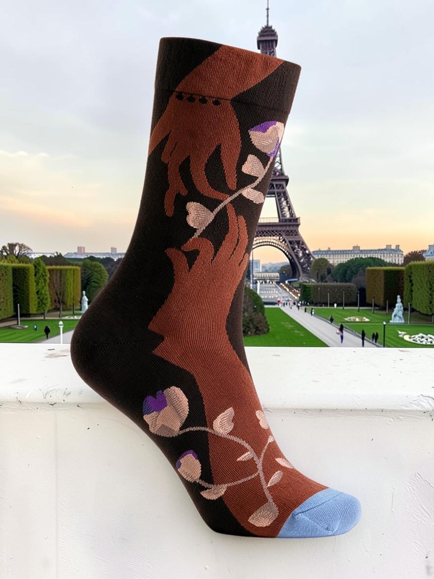 Bonne Maison French Designer Socks Women’s Colourful Patterned Cotton Crew Socks