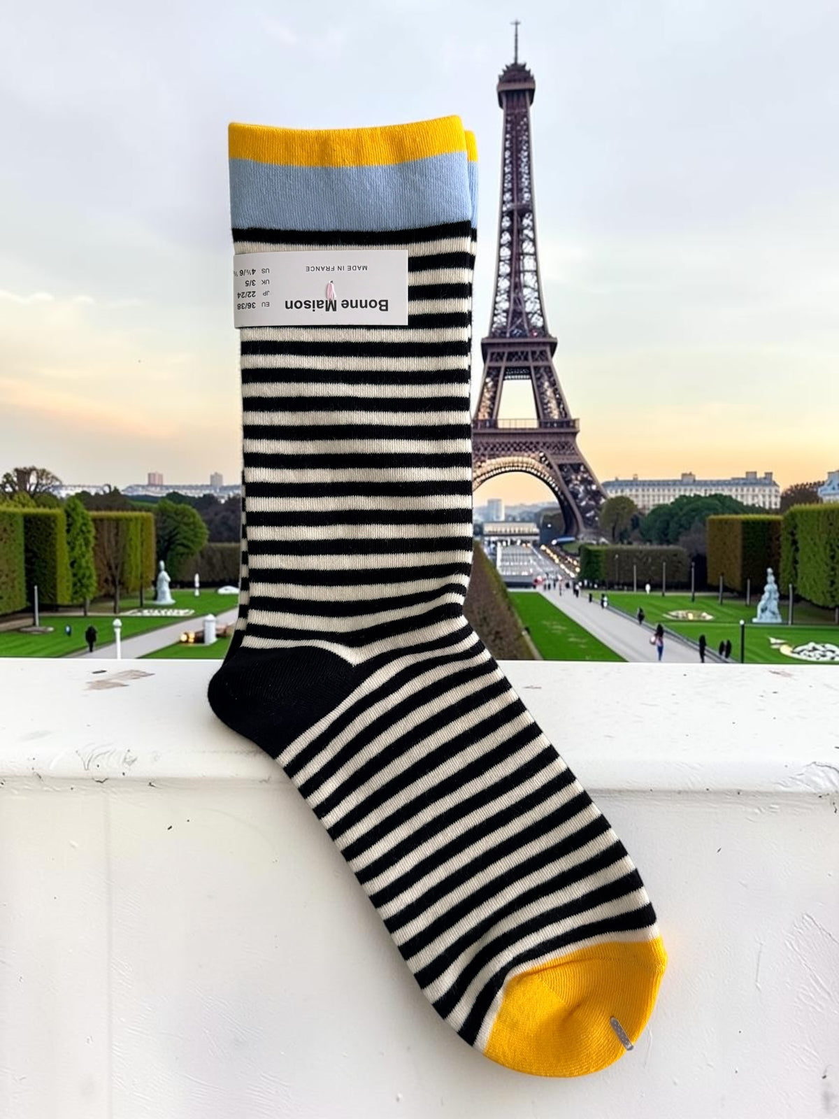 Bonne Maison French Designer Socks Women’s Colourful Patterned Cotton Crew Socks