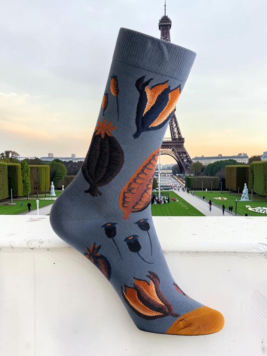 Bonne Maison French Designer Socks Women’s Colourful Patterned Cotton Crew Socks