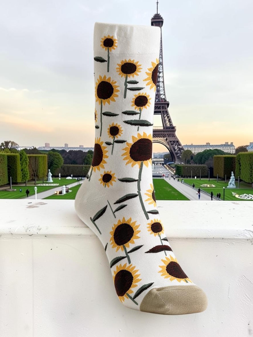 Bonne Maison French Designer Socks Women’s Colourful Patterned Cotton Crew Socks