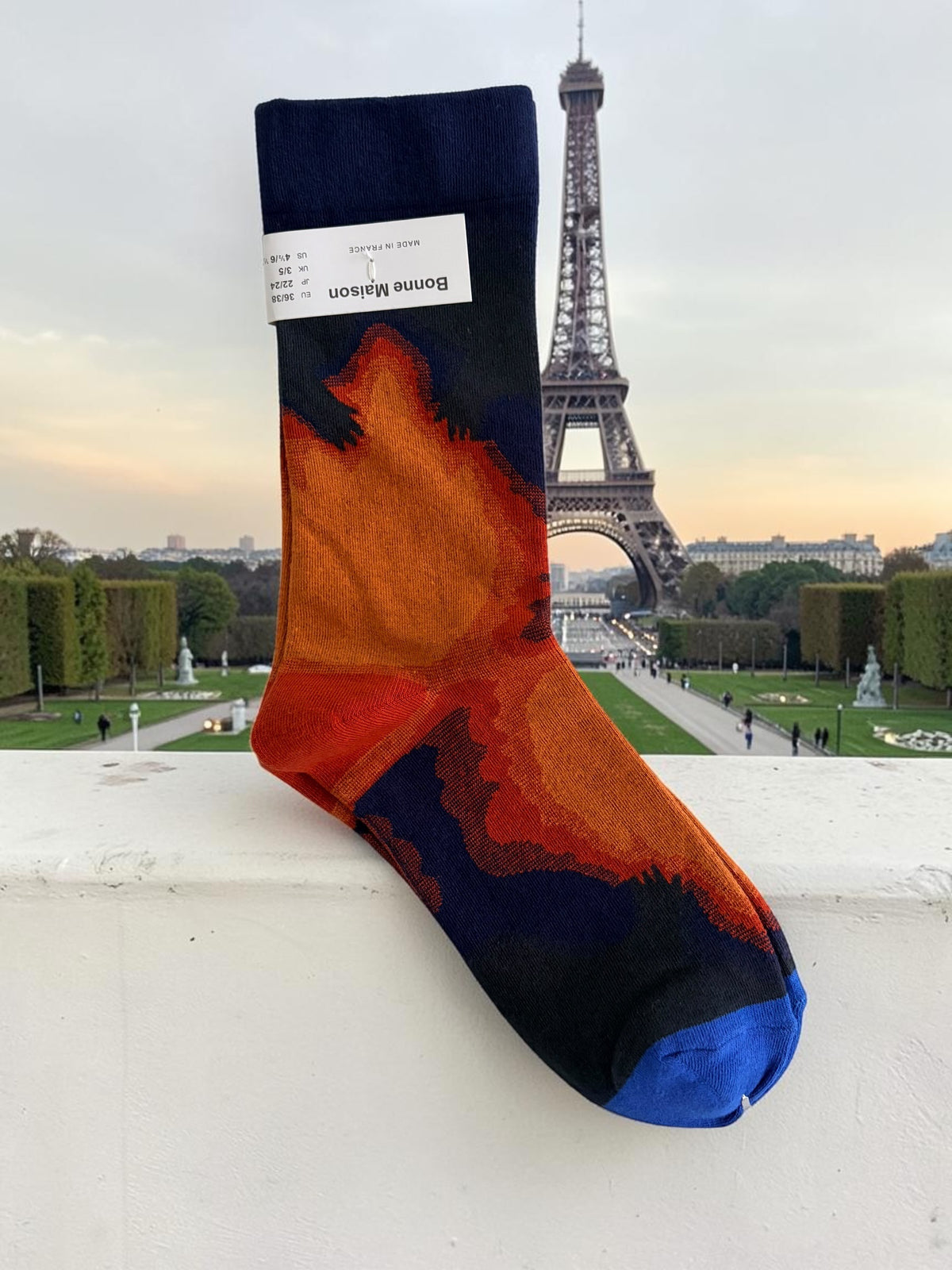 Bonne Maison French Designer Socks Women’s Colourful Patterned Cotton Crew Socks
