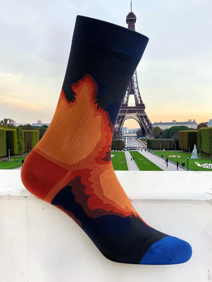 Bonne Maison French Designer Socks Women’s Colourful Patterned Cotton Crew Socks