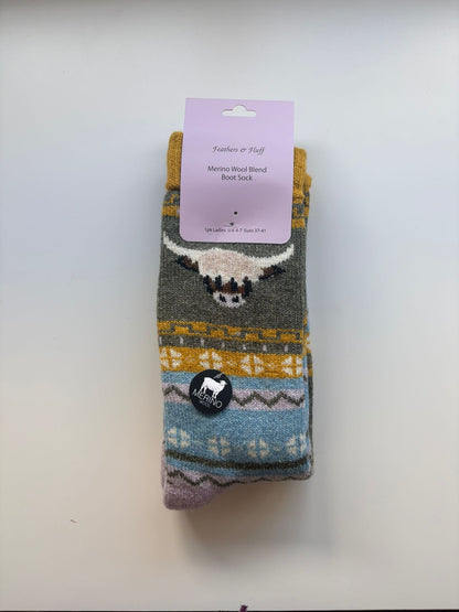 Feathers & Fluff Merino Boot Socks