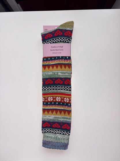 Women's Feathers & Fluff Nordic Design Wellington Boot Socks