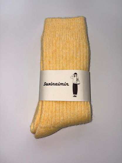 Suxinaimin Plain Crew Socks
